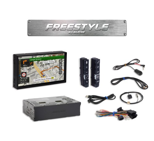 Разнесенная информационно-развлекательная система Freestyle с 7-дюймовым монитором, картами TomTom, совместимая с Apple CarPlay и Android Auto.